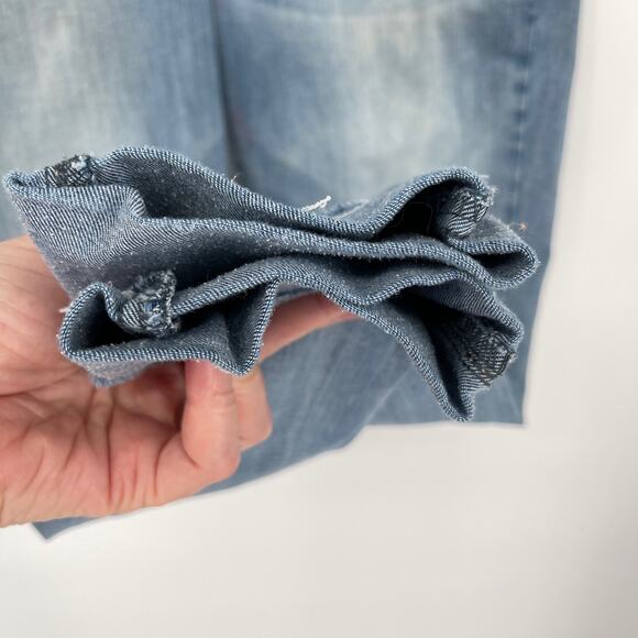 Levi's Denizen Skinny Jeans Womens Sz 27 Light Wash Raw Hem Cuffed Stretch - Picture 4 of 9